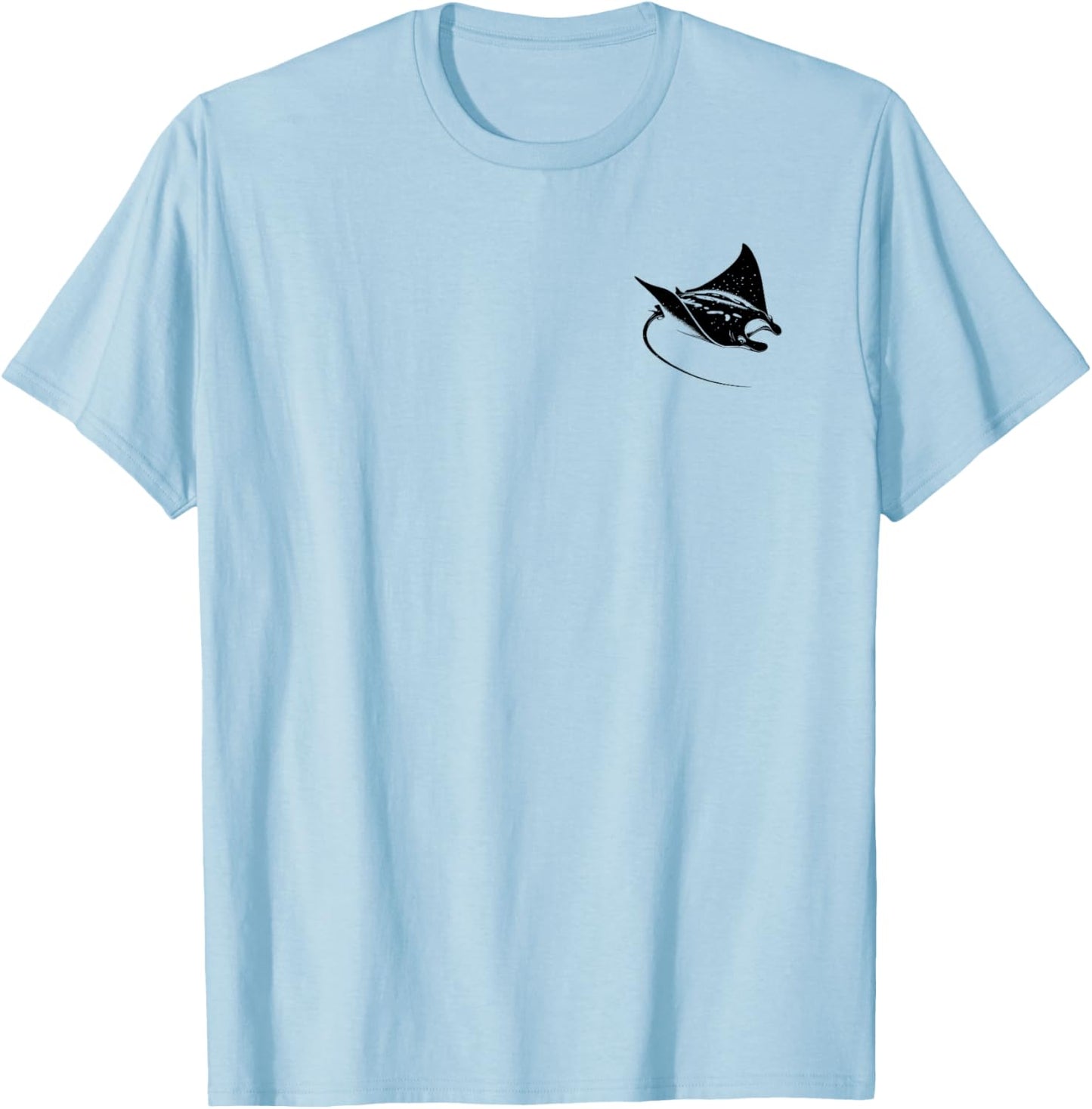 Manta ray Dad Mom Lover - Monochromatic Manta Ray T-Shirt - T-Shirt | Light Blue