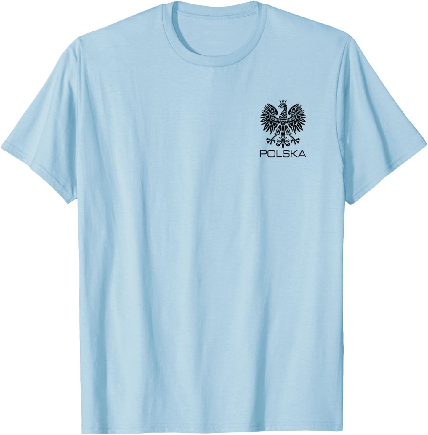 Polska Poland Eagle Symbol Flag Polish Coat of Arms Emblem T-Shirt - T-Shirt | Light Blue