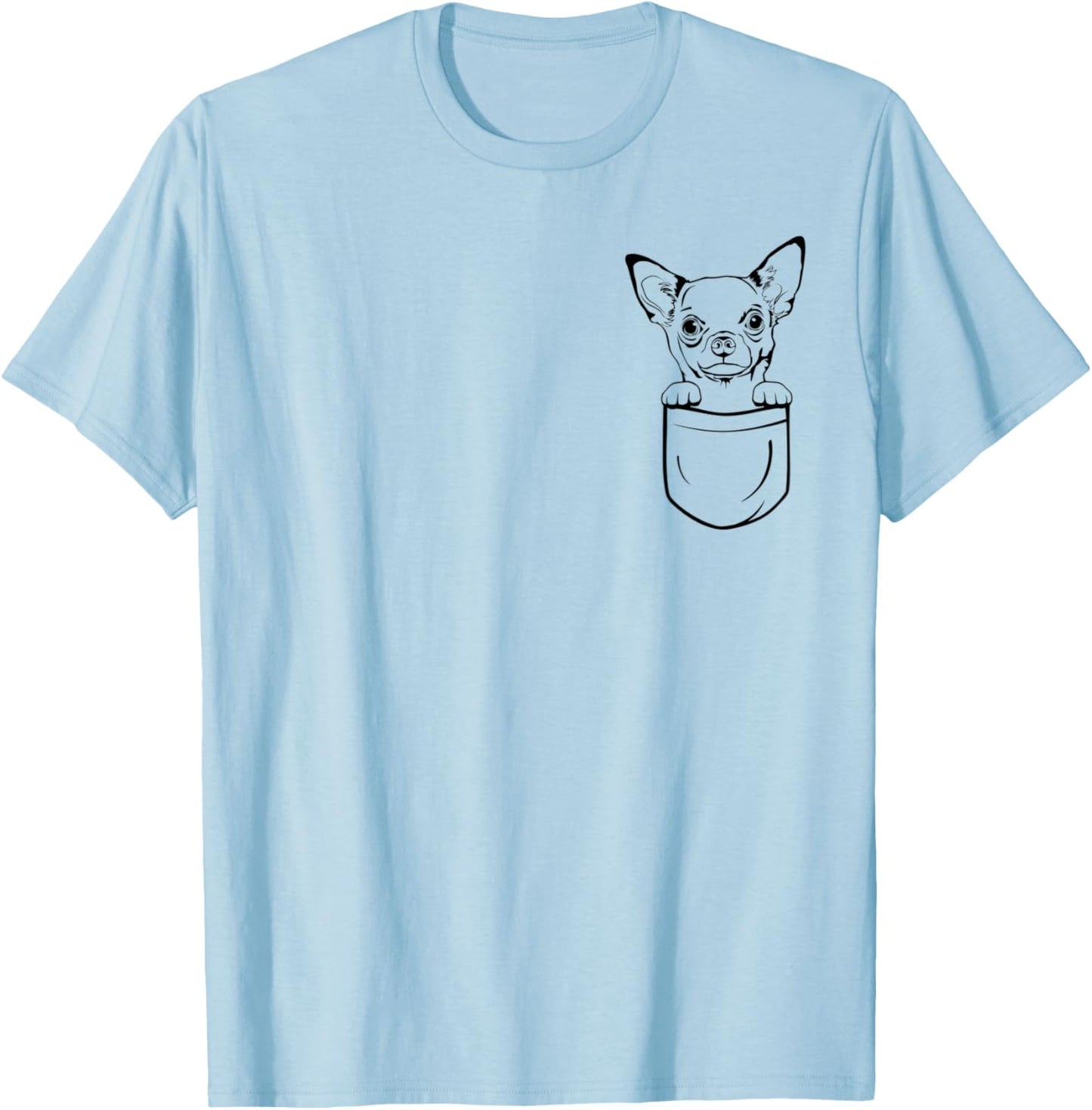 Chihuahua Dog in Pocket Dogs Adoption Pets Lovers Women Kids T-Shirt - T-Shirt | Light Blue