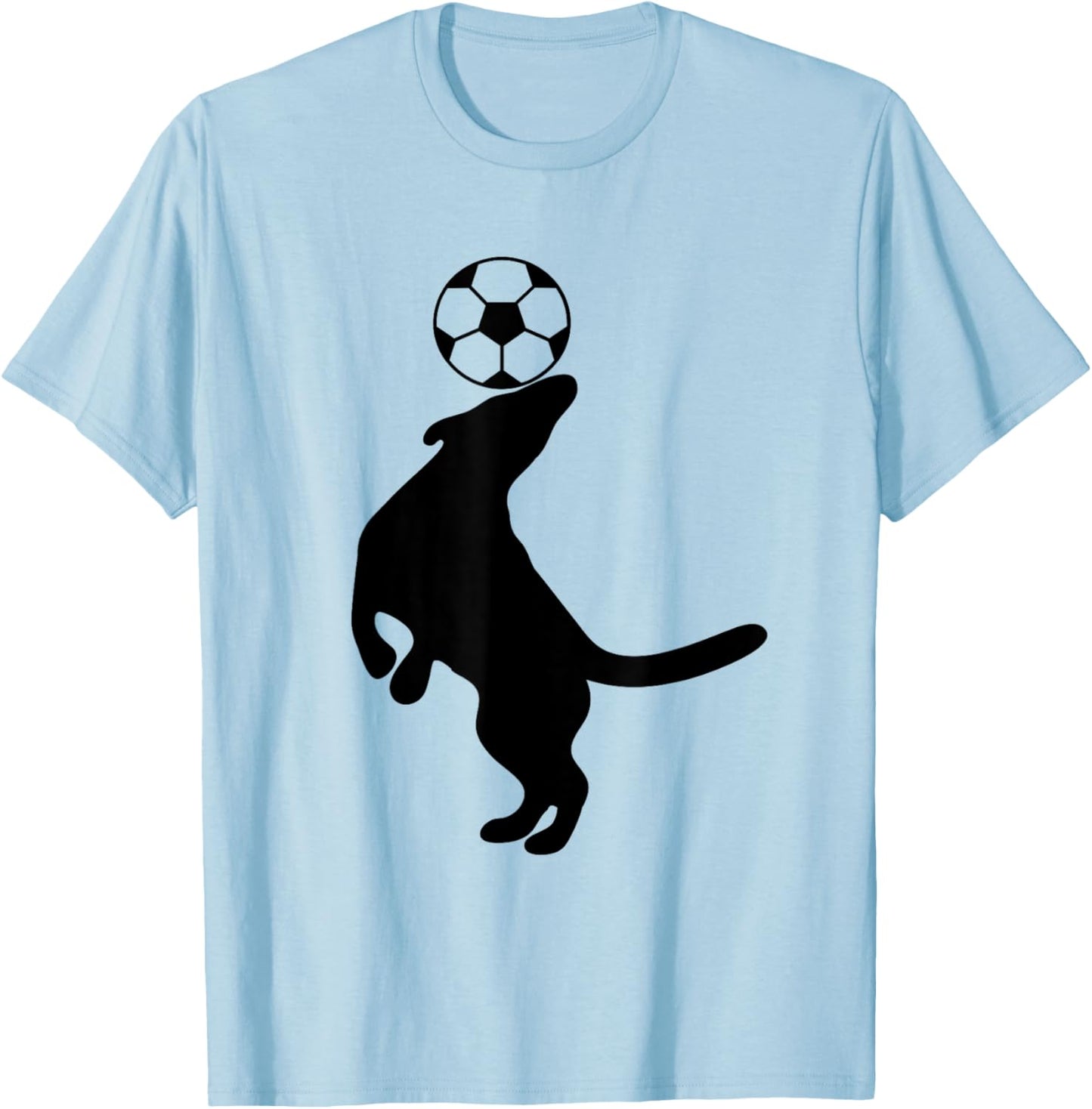 Dog Playing Outdoor Sports Soccer Champ Women T-Shirt - T-Shirt | Light Blue