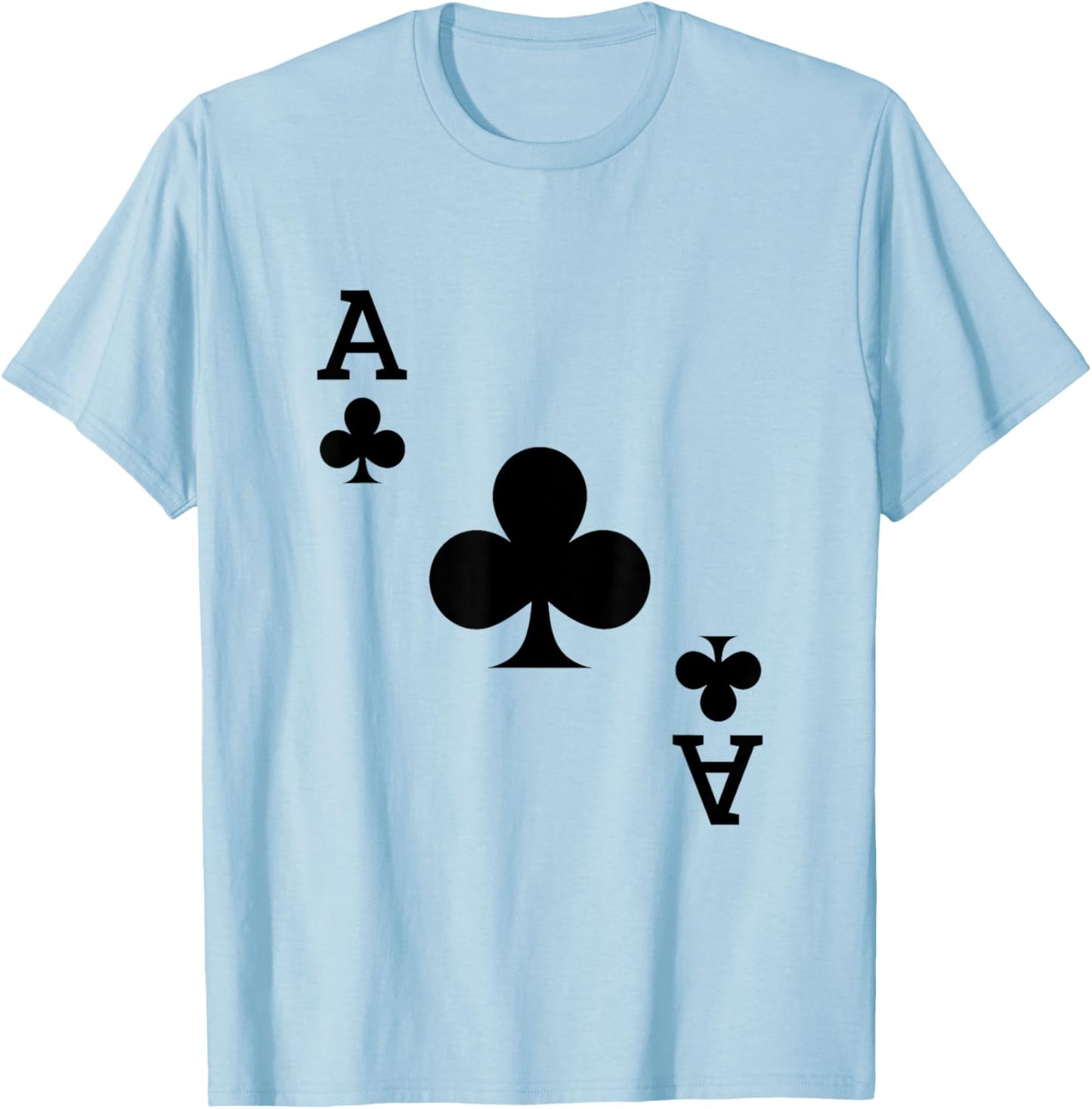 Ace of Clubs Deck of Cards Carnival Halloween Costume T-Shirt - T-Shirt | Light Blue