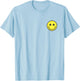 Minimalist Star Eyes Happy Smiling Smile Face Pocket Logo T-Shirt - T-Shirt | Light Blue
