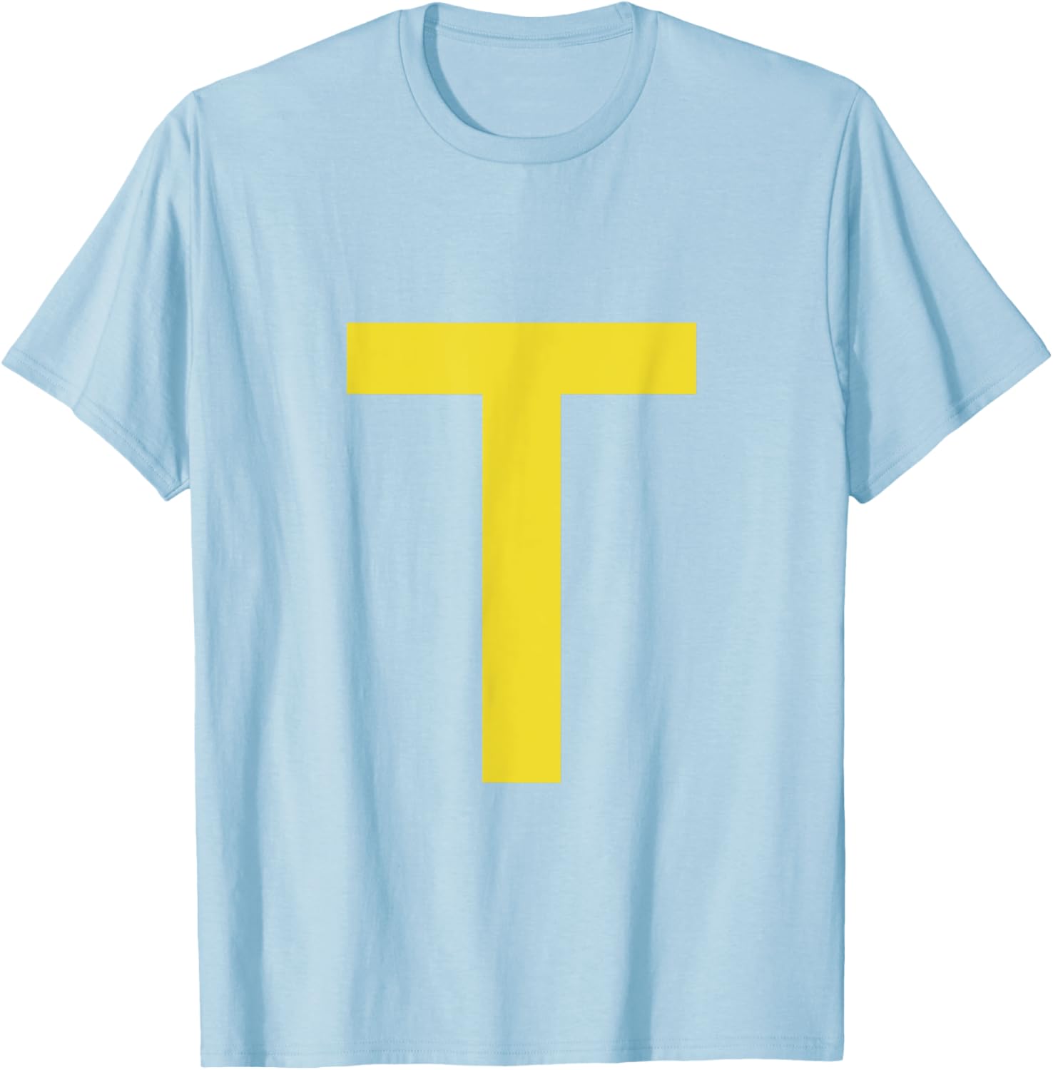 Letter T Funny Chipmunk Group Matching Halloween Costume T-Shirt - T-Shirt | Light Blue