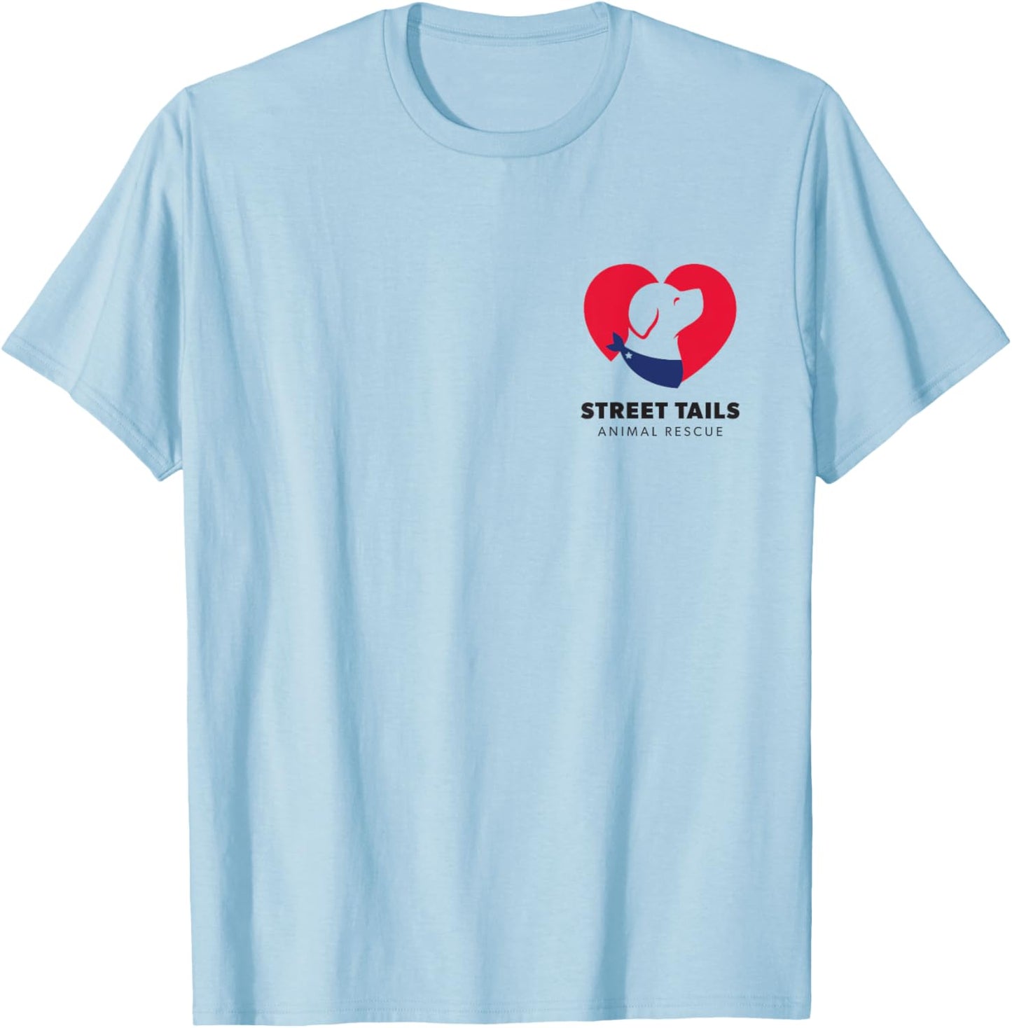 Street Tails Animal Rescue, PocketB T-Shirt - T-Shirt | Light Blue