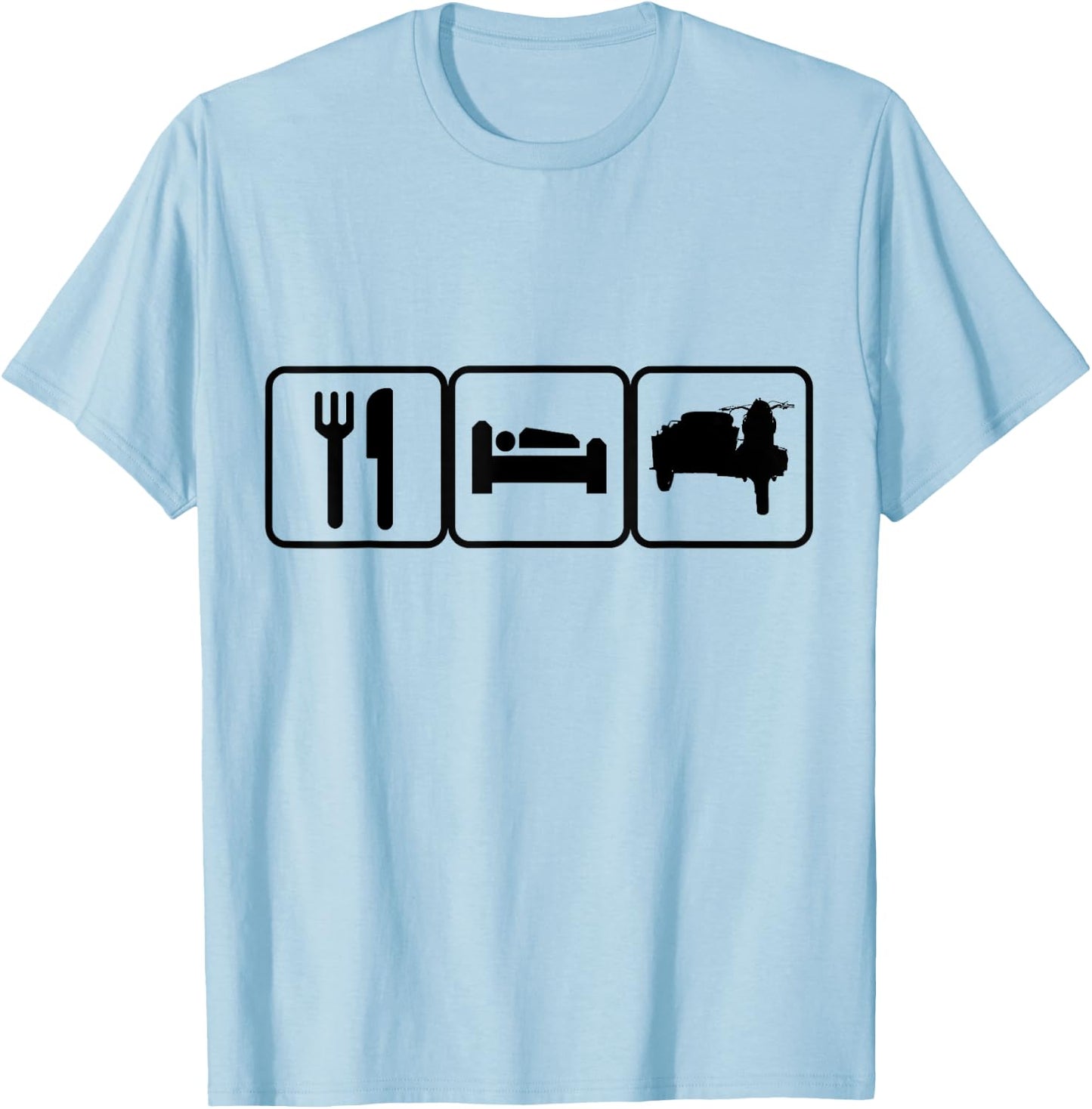 Eat. Sleep. Ride Ural. Repeat. Russian motorbike T-Shirt - T-Shirt | Light Blue