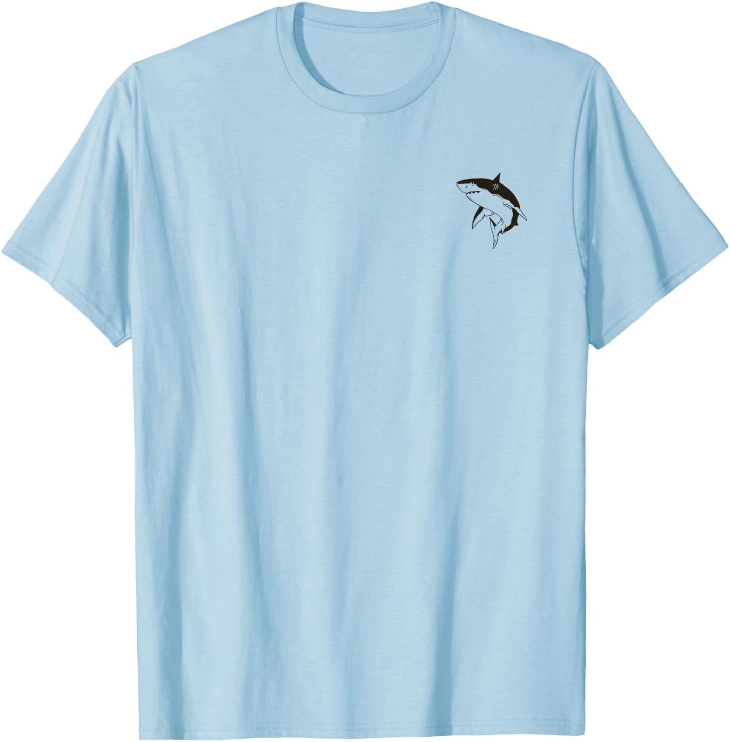 Funny Cute Shark on a Pocket Animal Pets Shark Lover Ocean T-Shirt - T-Shirt | Light Blue
