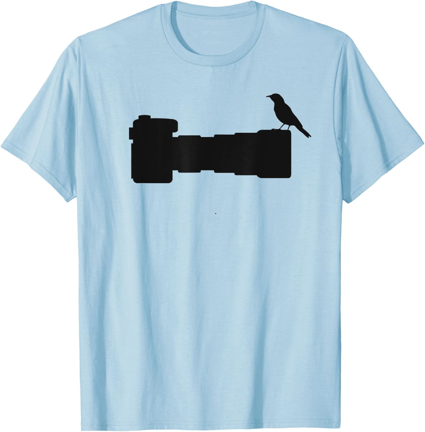 Bird on a Camera; for a Bird Photographer T-Shirt - T-Shirt | Light Blue