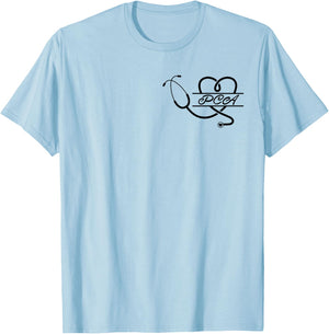 PCA Life Stethoscope Heart Nurse Week Gifts Nursing Student T-Shirt - T-Shirt | Light Blue