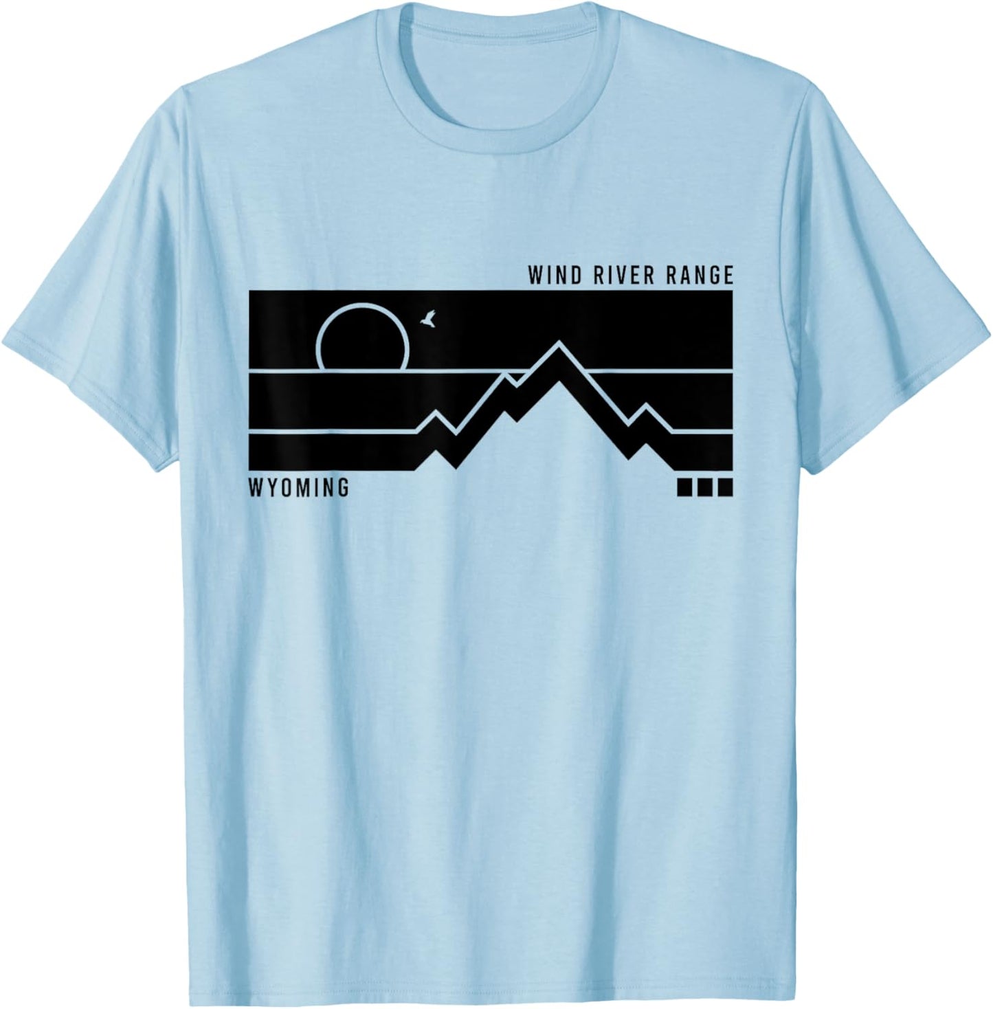 Vintage Wind River Range Wyoming Mountains Hiking Sunset T-Shirt - T-Shirt | Light Blue