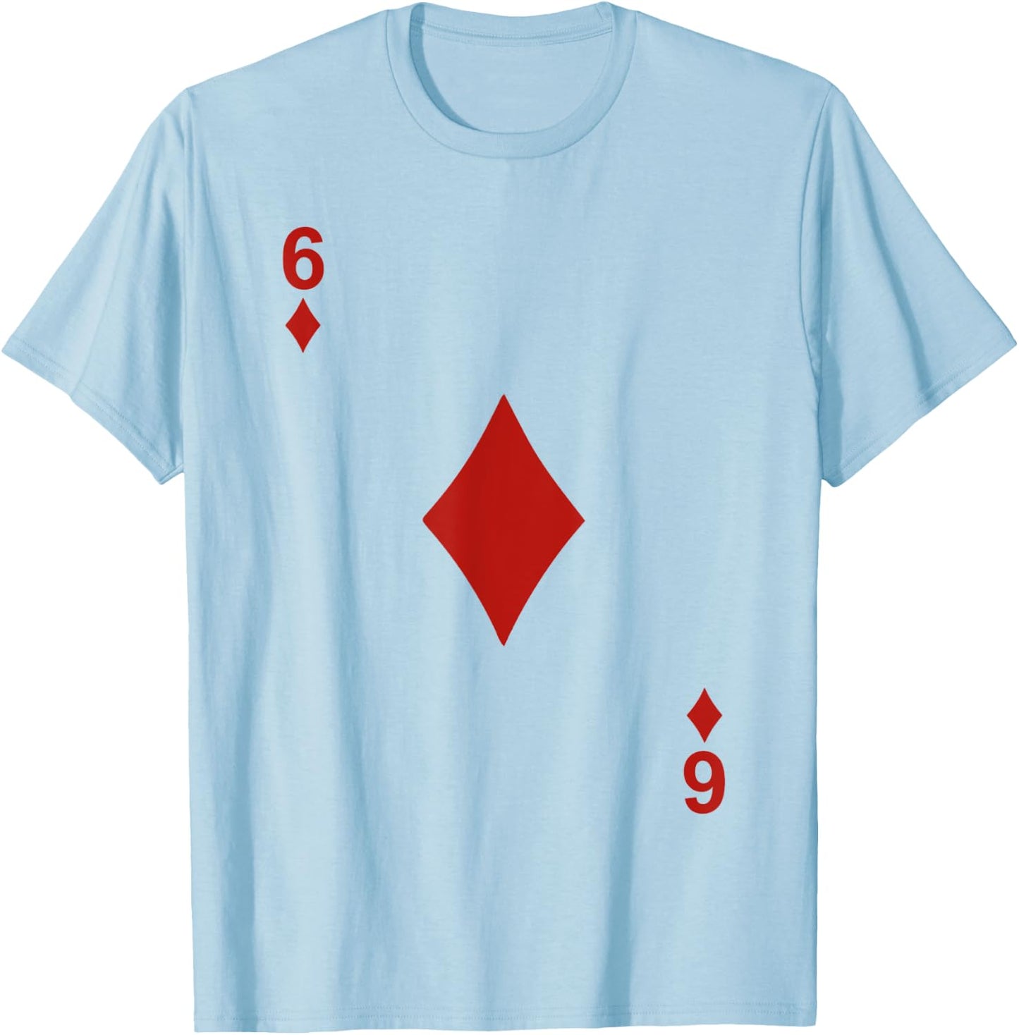 Six of Diamonds 6 Blackjack Playing Cards T-Shirt - T-Shirt | Light Blue
