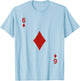 Six of Diamonds 6 Blackjack Playing Cards T-Shirt - T-Shirt | Light Blue