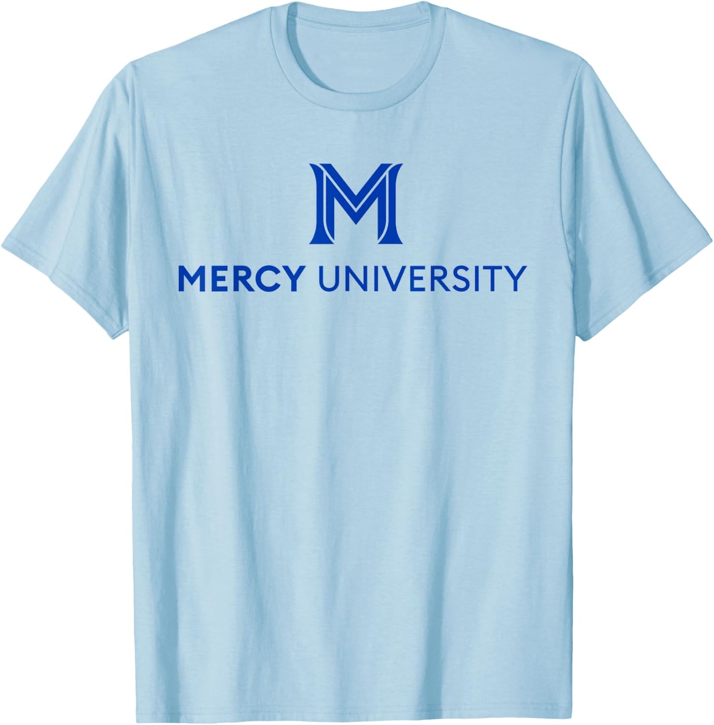 Mercy University Mavericks M Logo T-Shirt - T-Shirt | Light Blue
