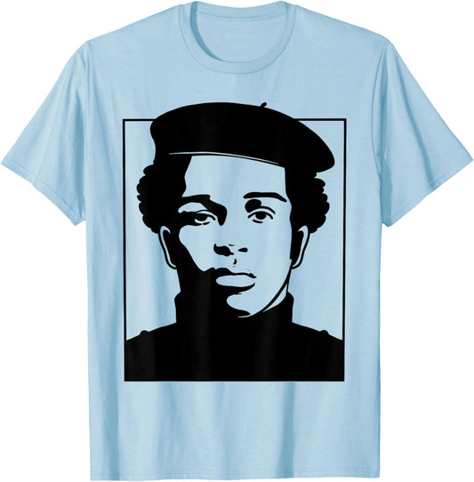 Black History Panther Party Logo 1966 Afro T-Shirt - T-Shirt | Light Blue