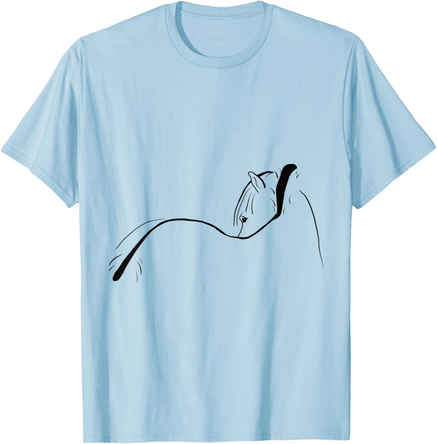 Fjord Horse With Eel Streak T-Shirt - T-Shirt | Light Blue