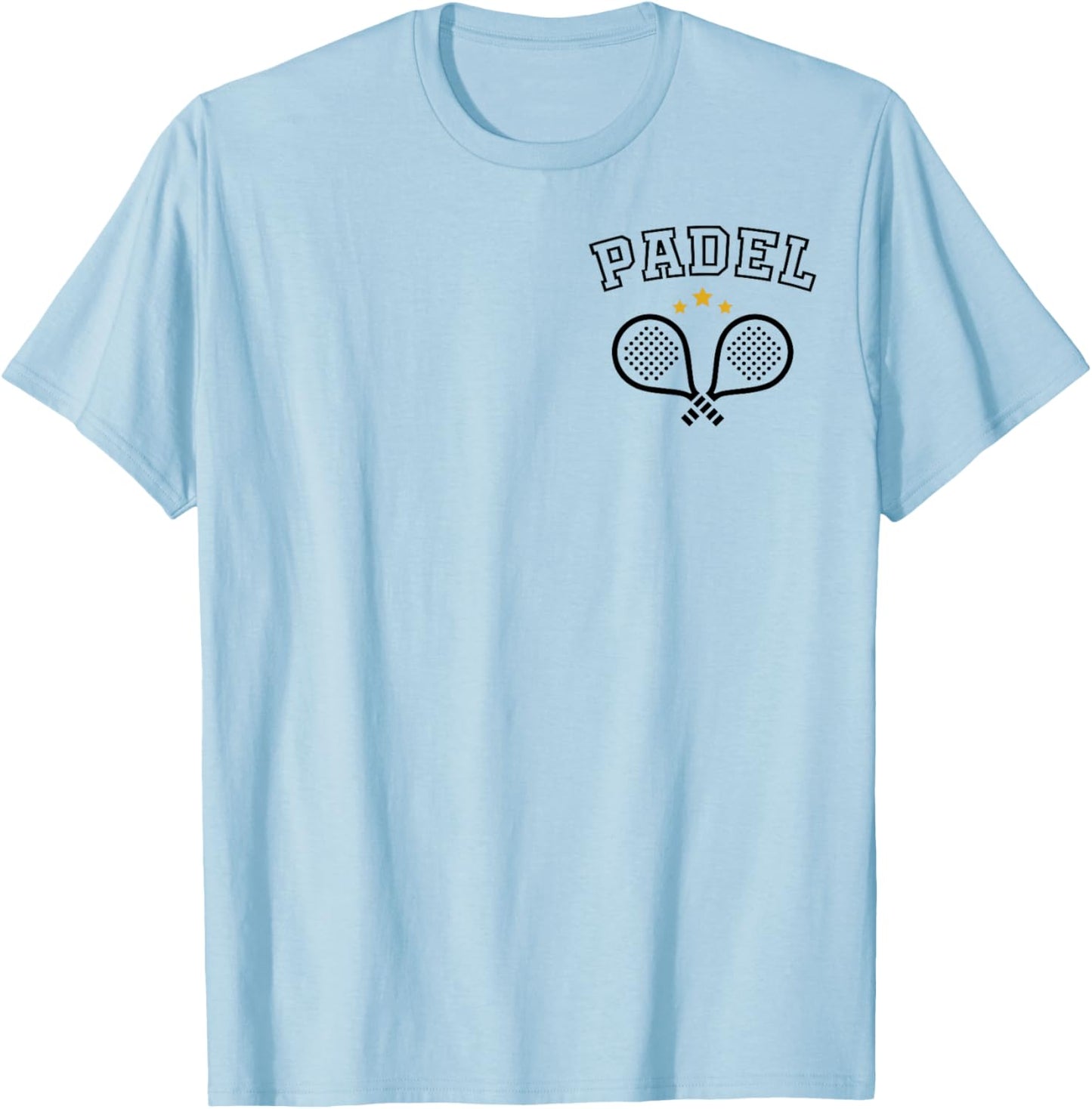 Funny Gift Fan Coach Paddle Tennis Sport Padel Pocket , white, S T-Shirt - T-Shirt | Light Blue