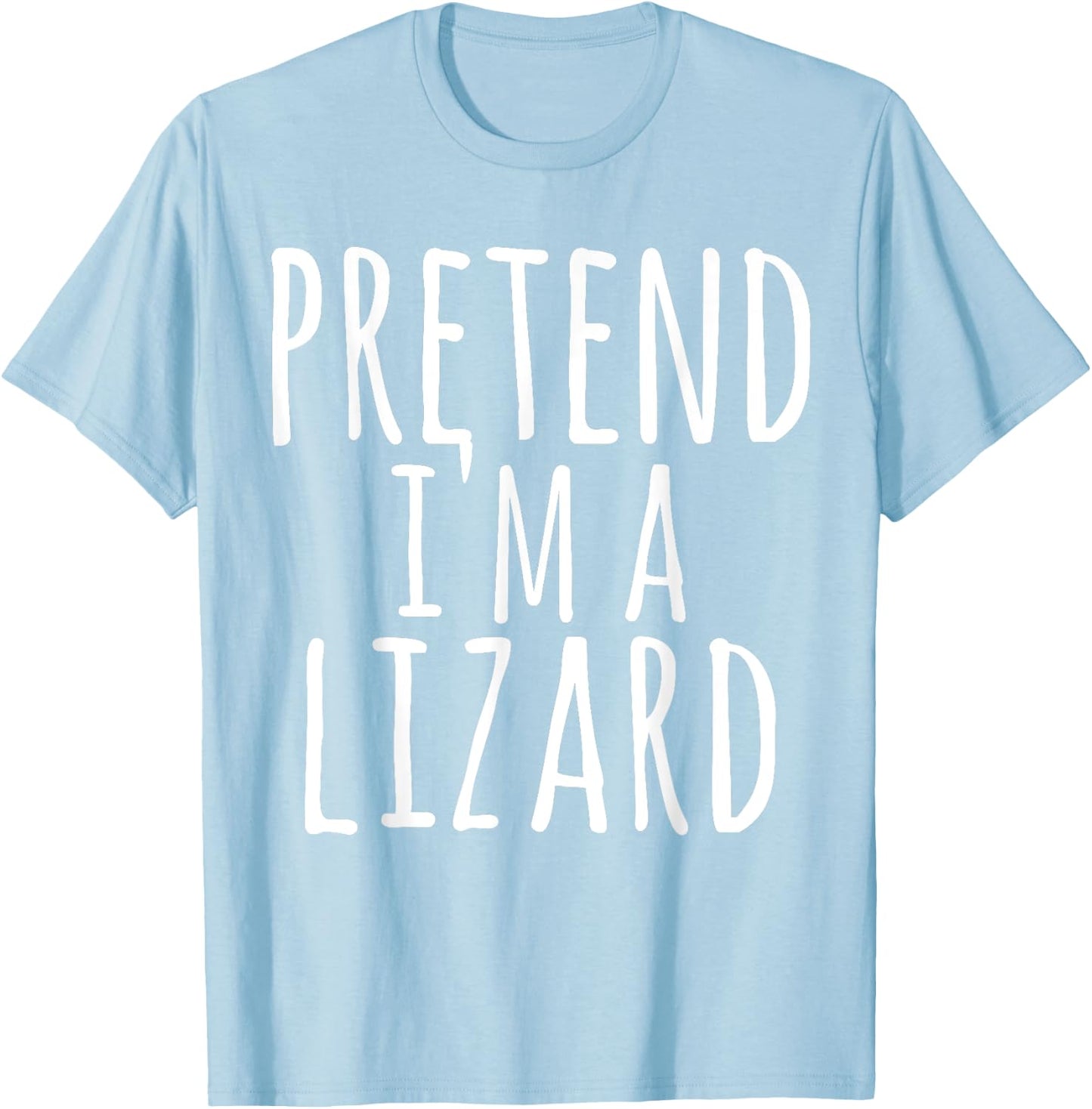 Funny Easy Lazy Halloween PRETEND I'M A LIZARD Costume Gift T-Shirt - T-Shirt | Light Blue