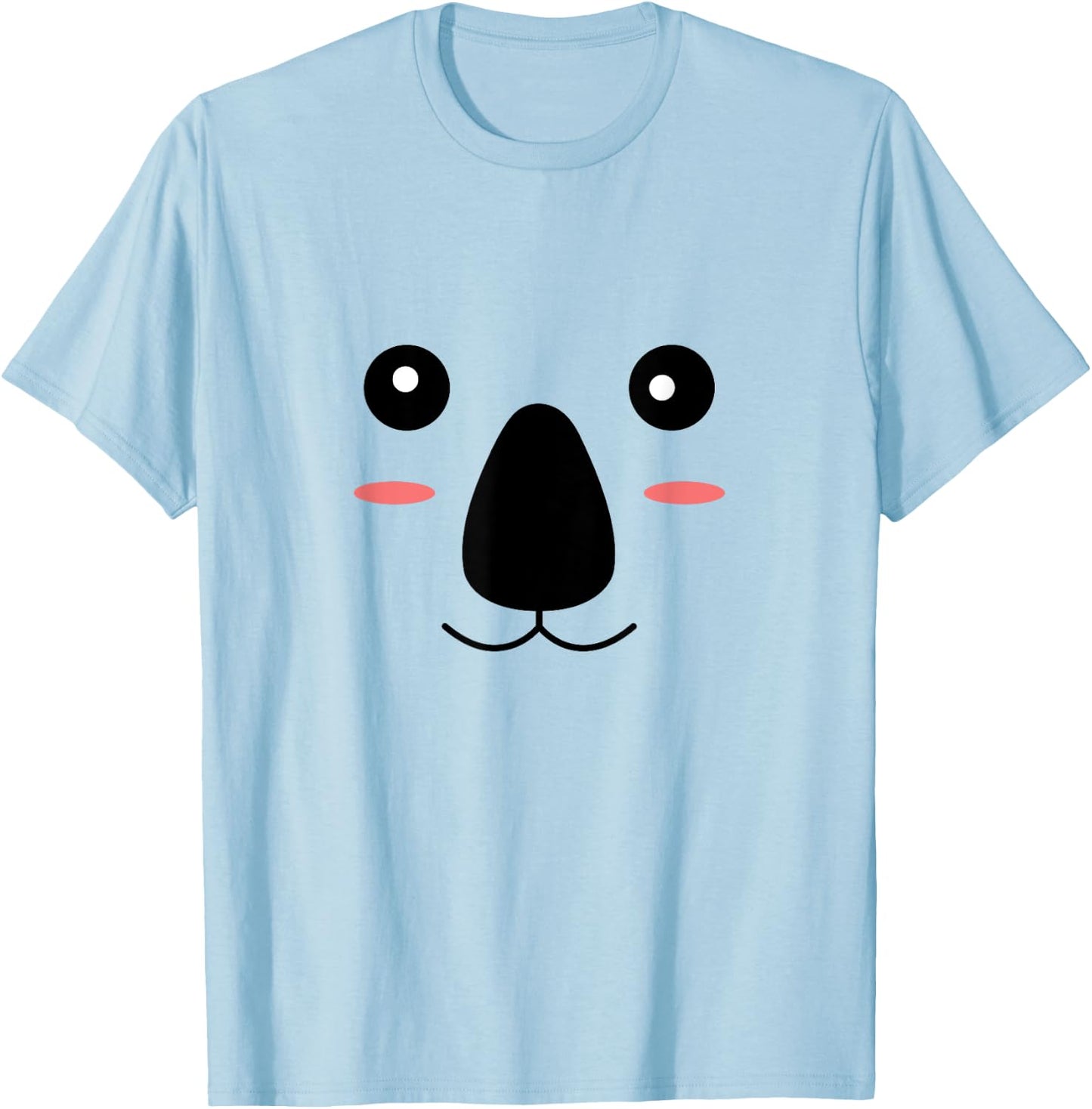Funny Koala Bear Face Easy Halloween Costume Boys Girls T-Shirt - T-Shirt | Light Blue