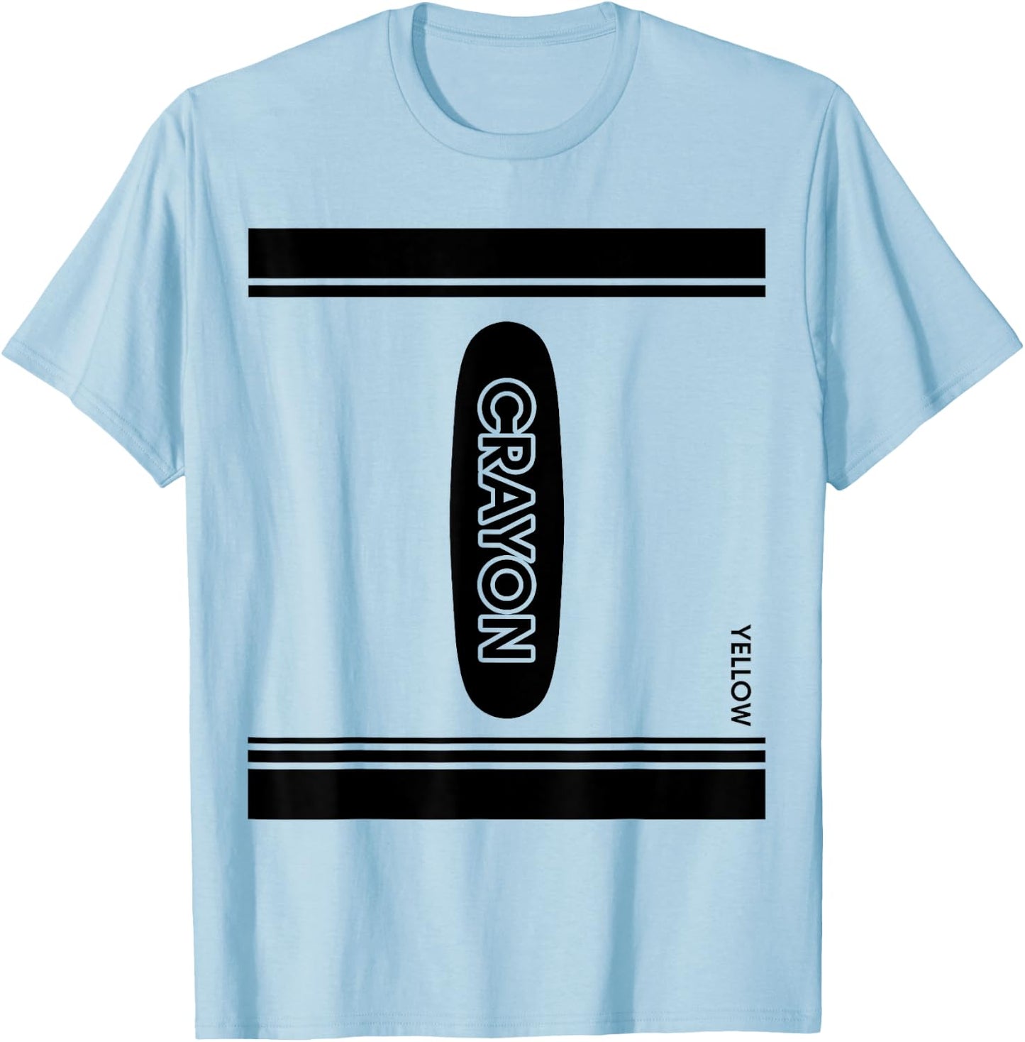 Yellow Crayon Box Halloween Costume Couple Group Gift T-Shirt - T-Shirt | Light Blue