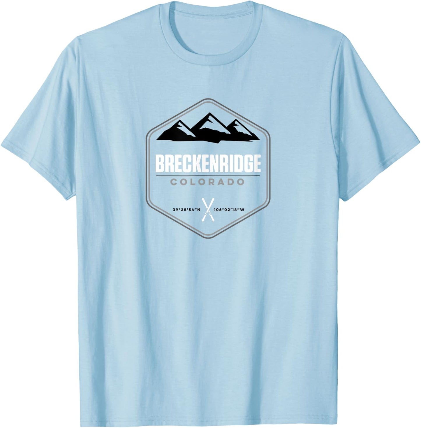 Breckenridge Colorado Skiing T Shirt T-Shirt - T-Shirt | Light Blue