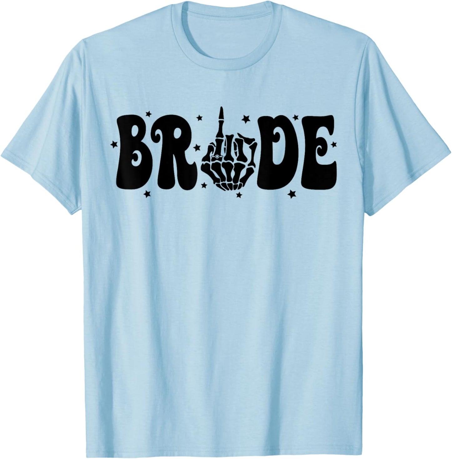Let's Go Girls Team Bride Skeleton Gothic Bachelorette Party T-Shirt - T-Shirt | Light Blue