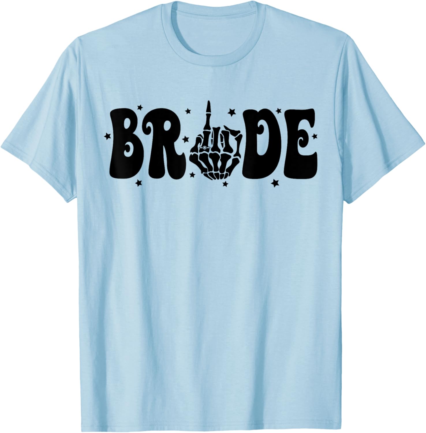 Let's Go Girls Team Bride Skeleton Gothic Bachelorette Party T-Shirt - T-Shirt | Light Blue