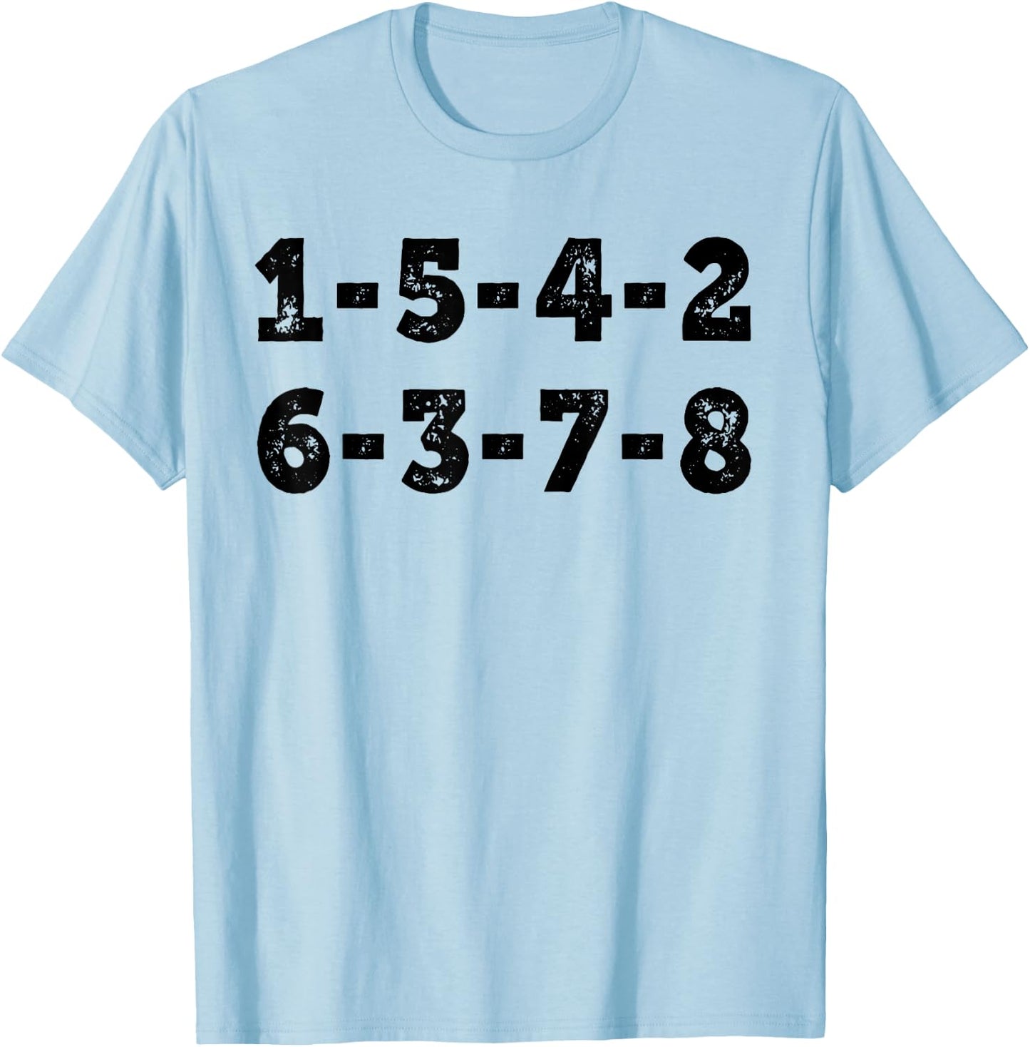 1 5 4 2 6 3 7 8 Engine Strokes diagram T-Shirt - T-Shirt | Light Blue