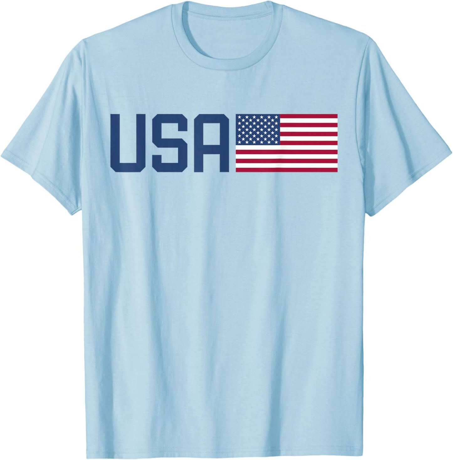 USA Shirt Women Men Kids American Flag 4th of July Patriotic T-Shirt - T-Shirt | Light Blue