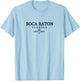 Boca Raton Florida Palm Tree Surf Beach Gift T-Shirt - T-Shirt | Light Blue