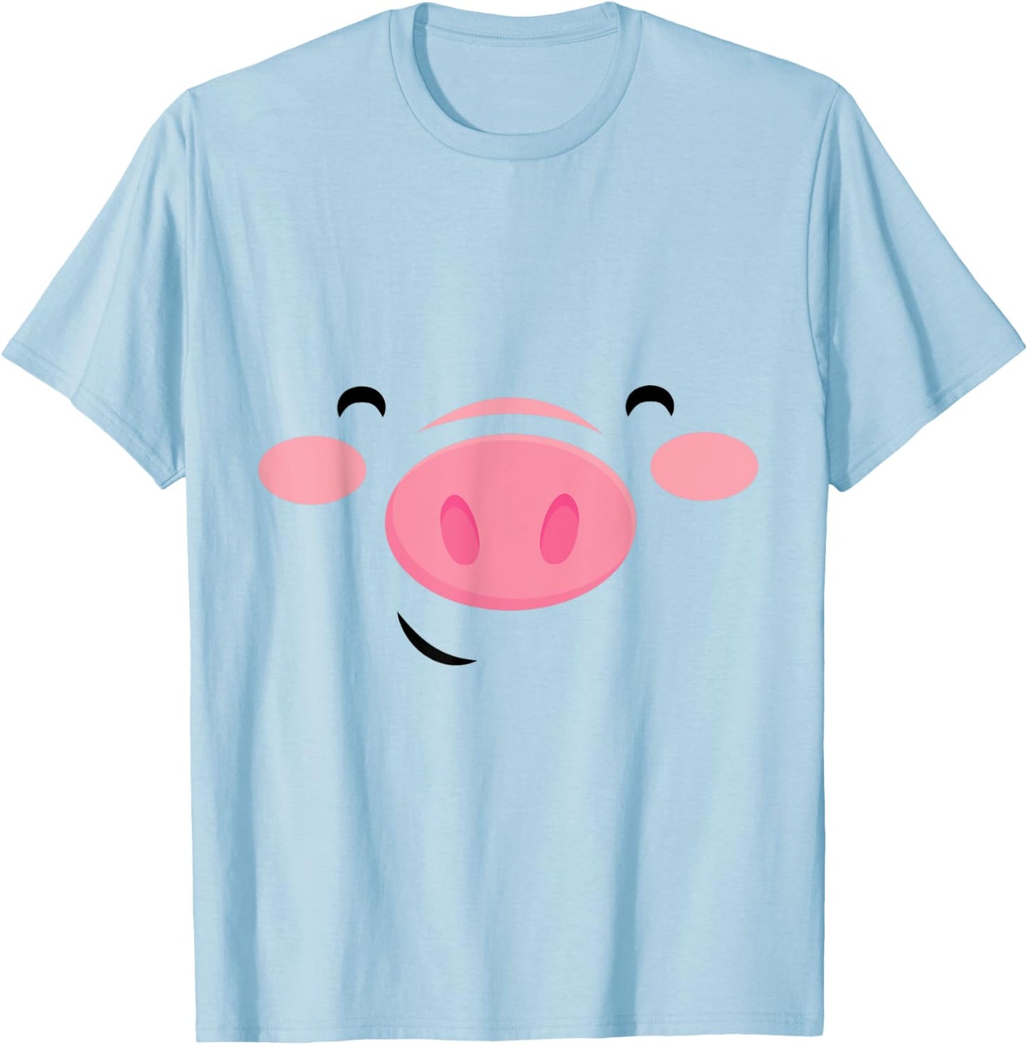 Pigface shirt Pig Face shirt Pig Face Costume Halloween T-Shirt - T-Shirt | Light Blue