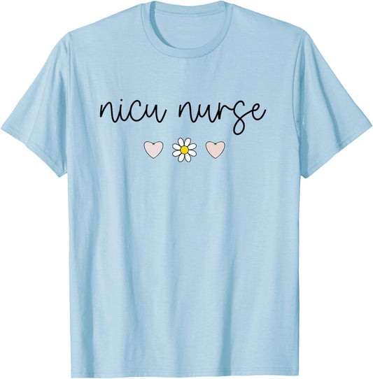 NICU Nurse Neonatal ICU Nurse Infant Care Specialist Newborn T-Shirt - T-Shirt | Light Blue