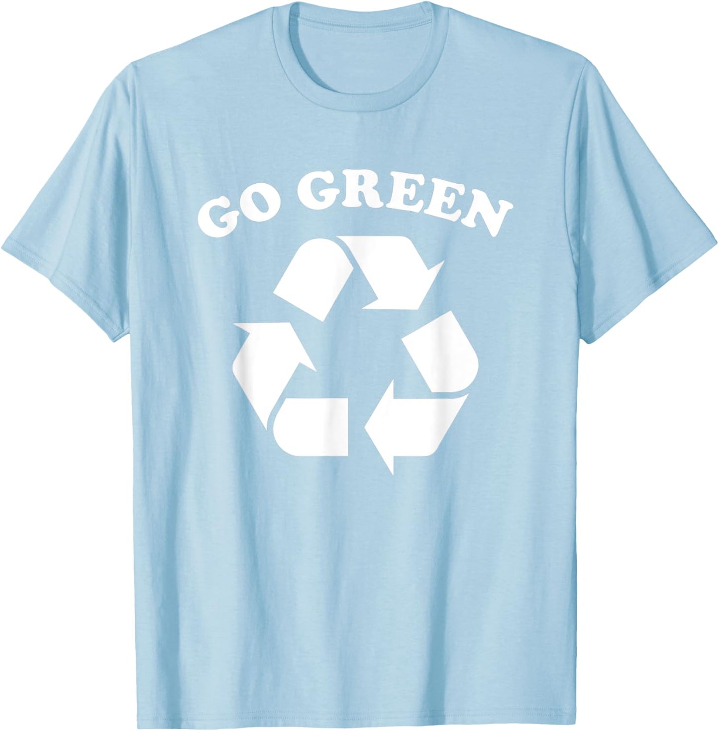 Go Green Recycling Recycle T-Shirt - T-Shirt | Light Blue