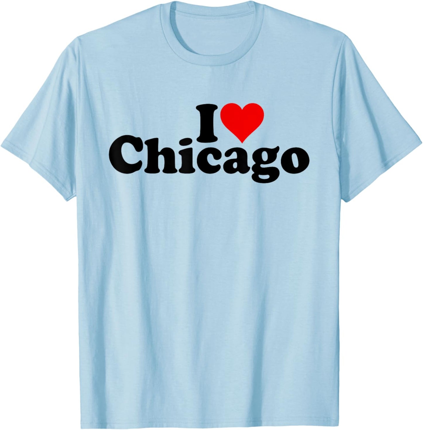 I Love Heart Chicago Illinois T-Shirt - T-Shirt | Light Blue