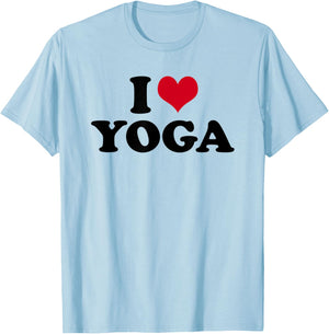 I Love Yoga T-Shirt - T-Shirt | Light Blue