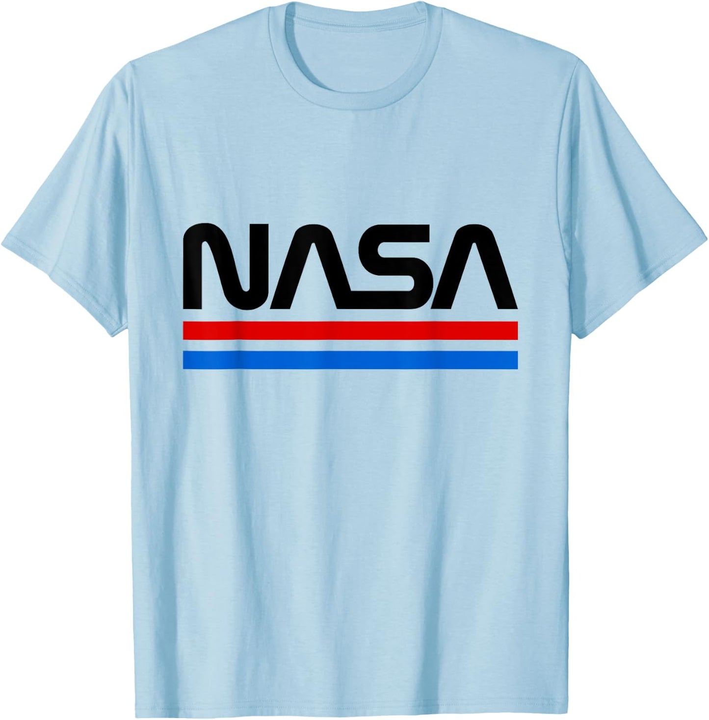 NASA Shirt | Classic NASA Worm Logo T-Shirt - T-Shirt | Light Blue