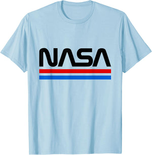NASA Shirt | Classic NASA Worm Logo T-Shirt - T-Shirt | Light Blue