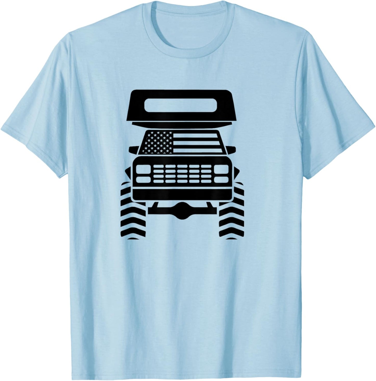 Truck Camper Slide-in Cabover Pickup Flatbed Camper RV T-Shirt - T-Shirt | Light Blue