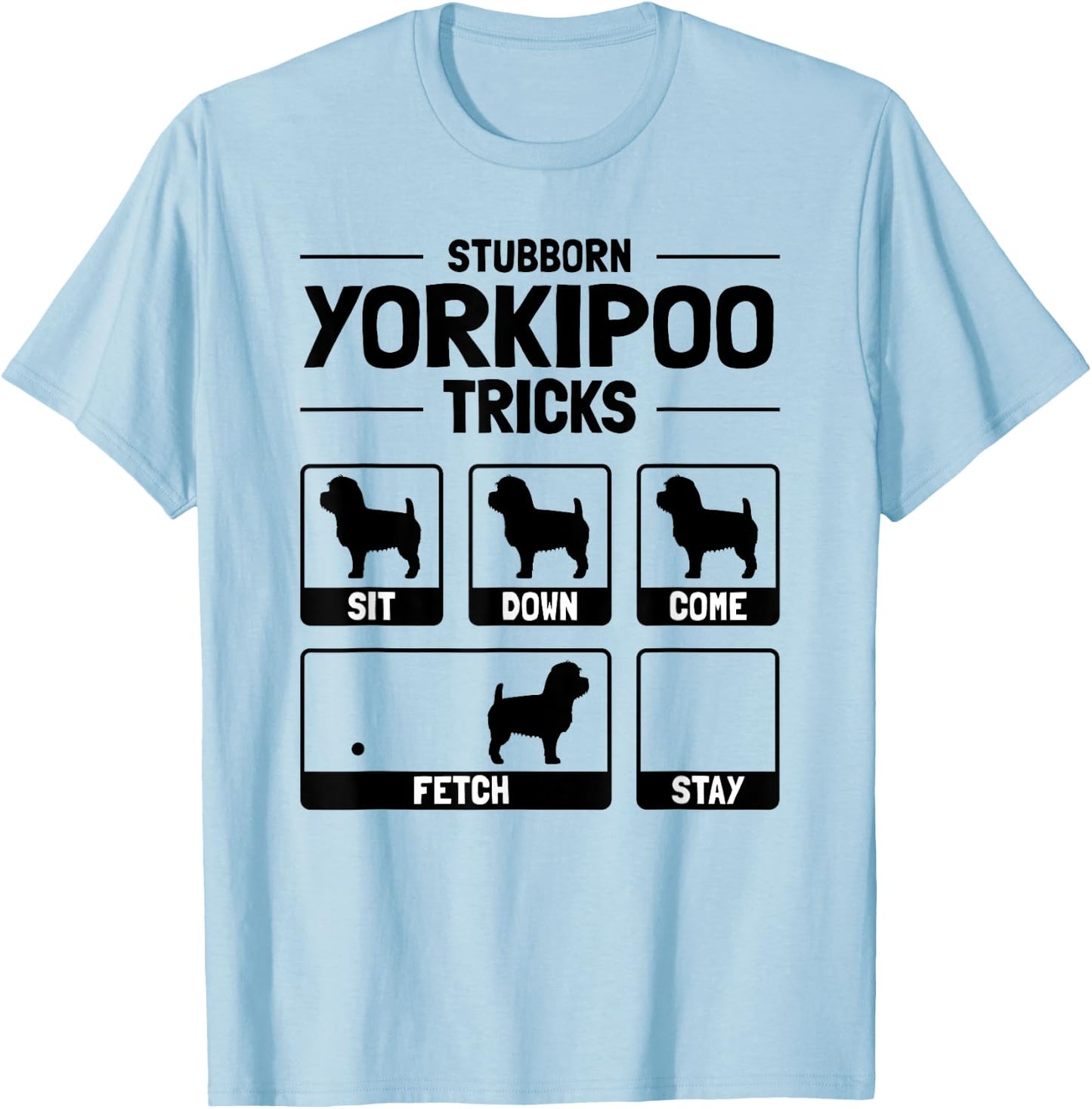 Hilarious Yorkipoo Dog Owner Meme Dog Training Men Women Kids T-Shirt - T-Shirt | Light Blue