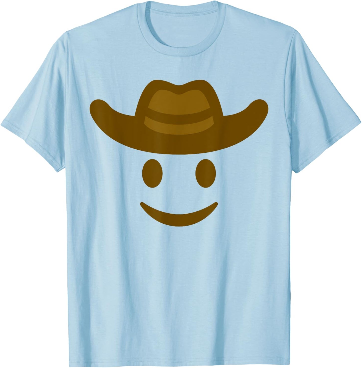 Cowboy Hat Emoticon Face Yeehaw Gift Cowboy Lovers T-Shirt - T-Shirt | Light Blue