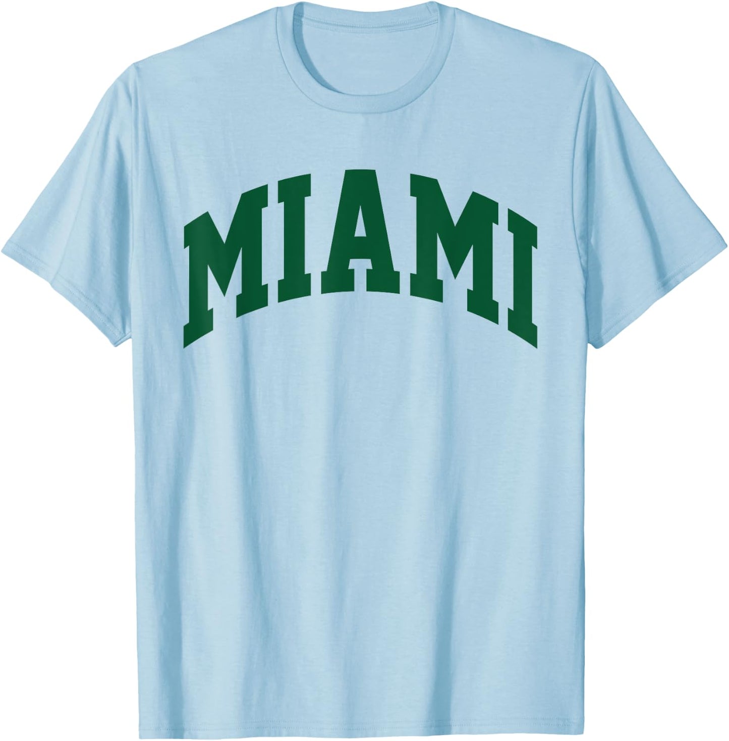 Retro Miami Men Miami Women Vintage Green Orange FL Souvenir T-Shirt - T-Shirt | Light Blue