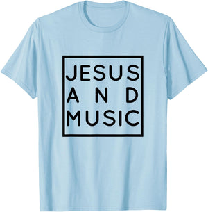 Jesus and Music, Christian Musician & Singer, Choir Gift T-Shirt - T-Shirt | Light Blue