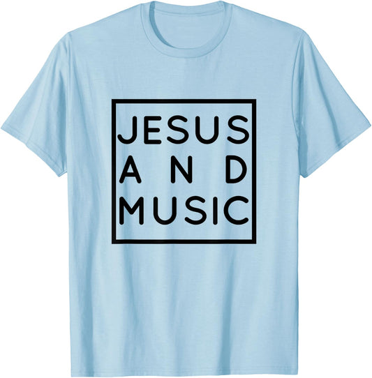 Jesus and Music, Christian Musician & Singer, Choir Gift T-Shirt - T-Shirt | Light Blue