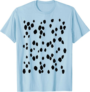 Dalmatian dog spots pattern for lazy halloween costume Men Women Kids T-Shirt - T-Shirt | Light Blue