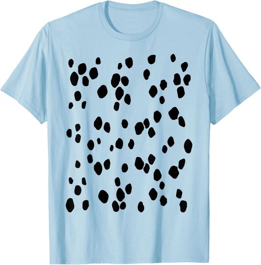 Dalmatian dog spots pattern for lazy halloween costume Men Women Kids T-Shirt - T-Shirt | Light Blue