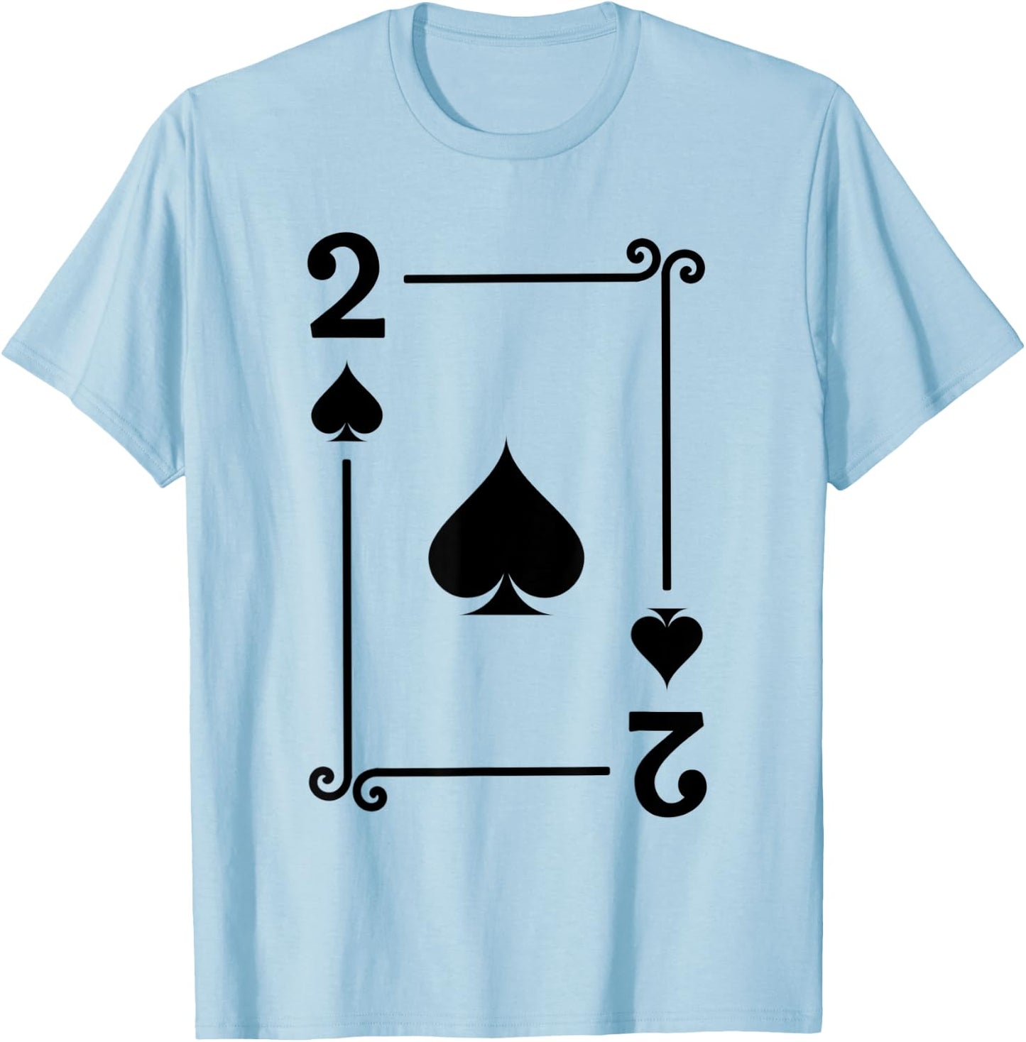 Playing Cards Costume - 2 Spades Card - Two Card T-Shirt - T-Shirt | Light Blue
