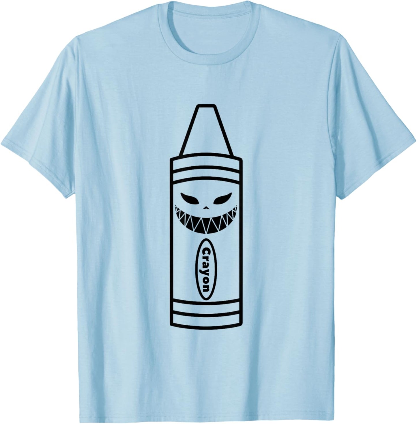 Scary Crayon Box Halloween Easy Costume Couples Adults Kids T-Shirt - T-Shirt | Light Blue
