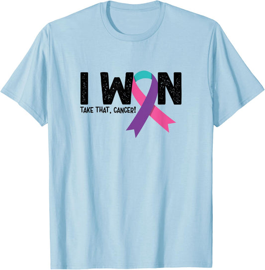 I Won Take That Cancer, Thyroid Cancer Survivor T-Shirt - T-Shirt | Light Blue