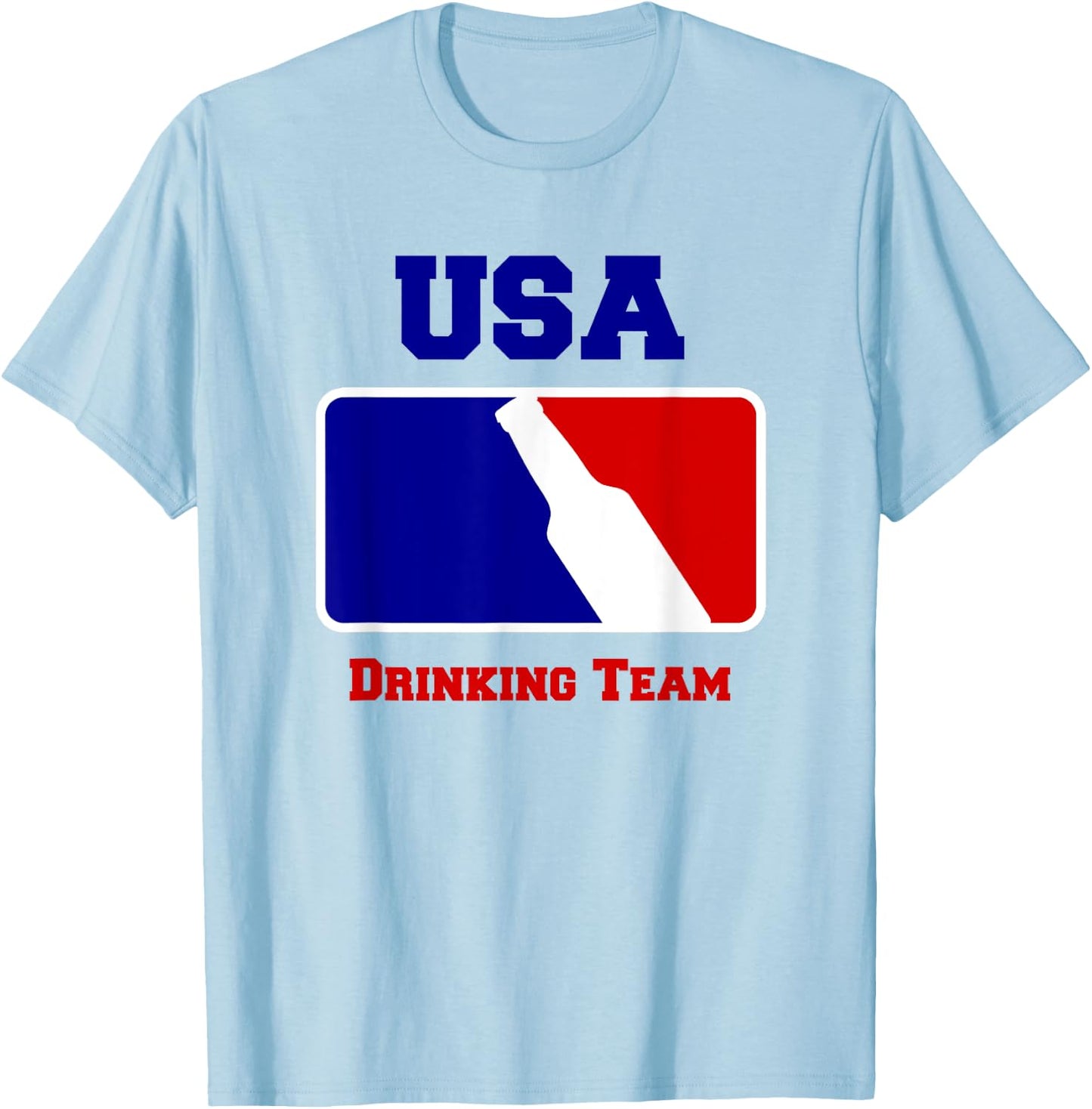 USA Drinking Team Funny Beer T-Shirt - T-Shirt | Light Blue