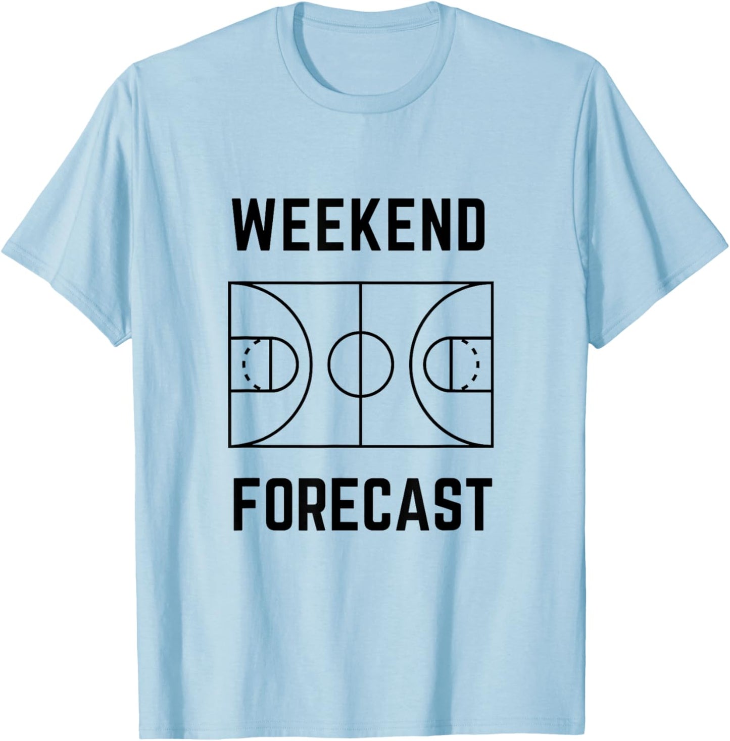 Basketball Mom Sweater - Weekend Forecast - Winter Sports T-Shirt - T-Shirt | Light Blue