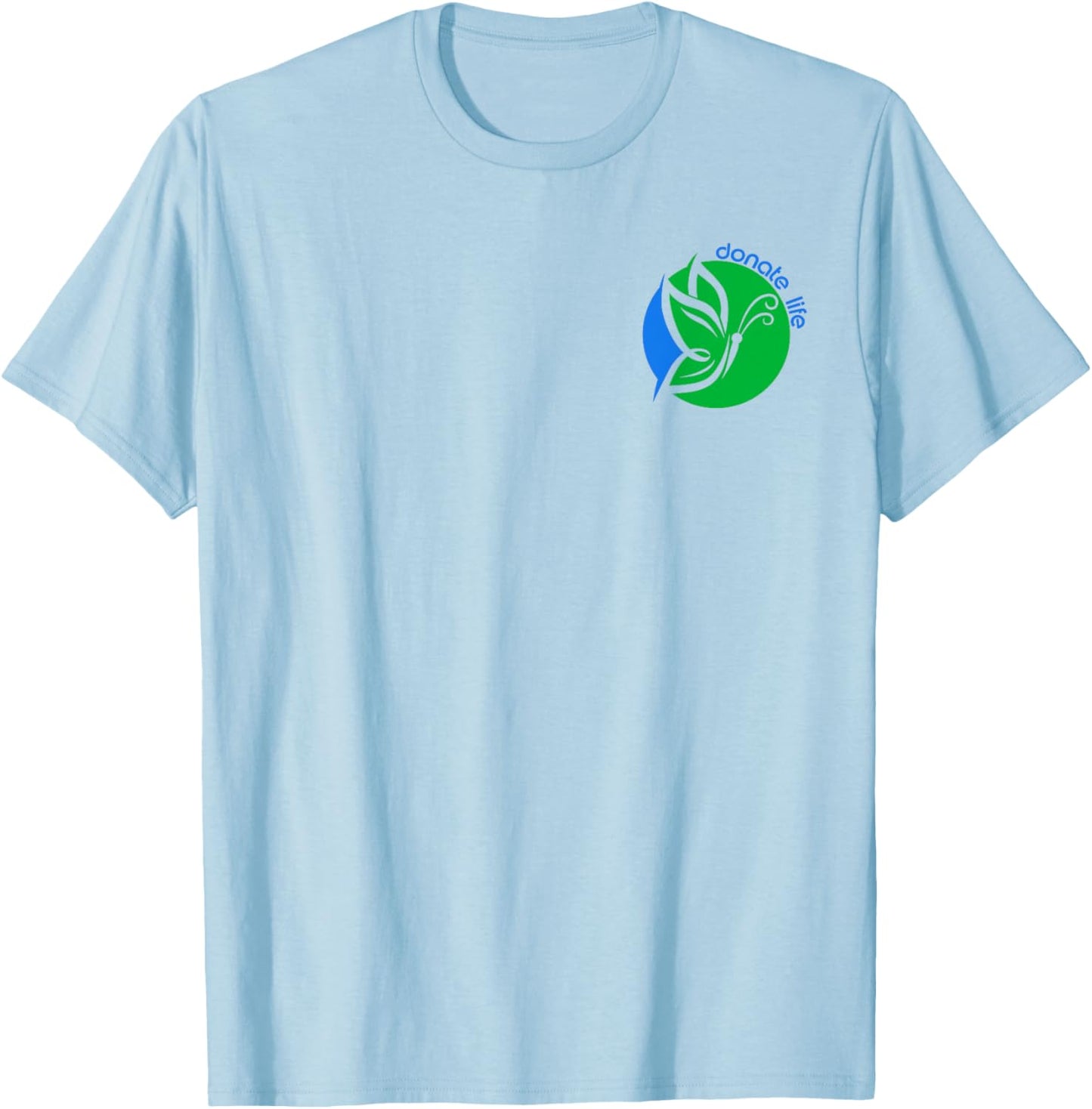 Organ Donor Awareness a Butterfly and Organ Donation Logo T-Shirt - T-Shirt | Light Blue