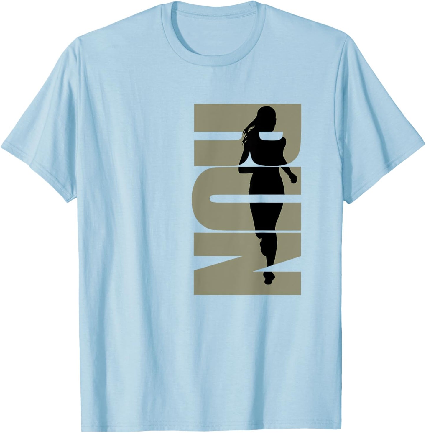 Ladies Run logo sand T-Shirt - T-Shirt | Light Blue